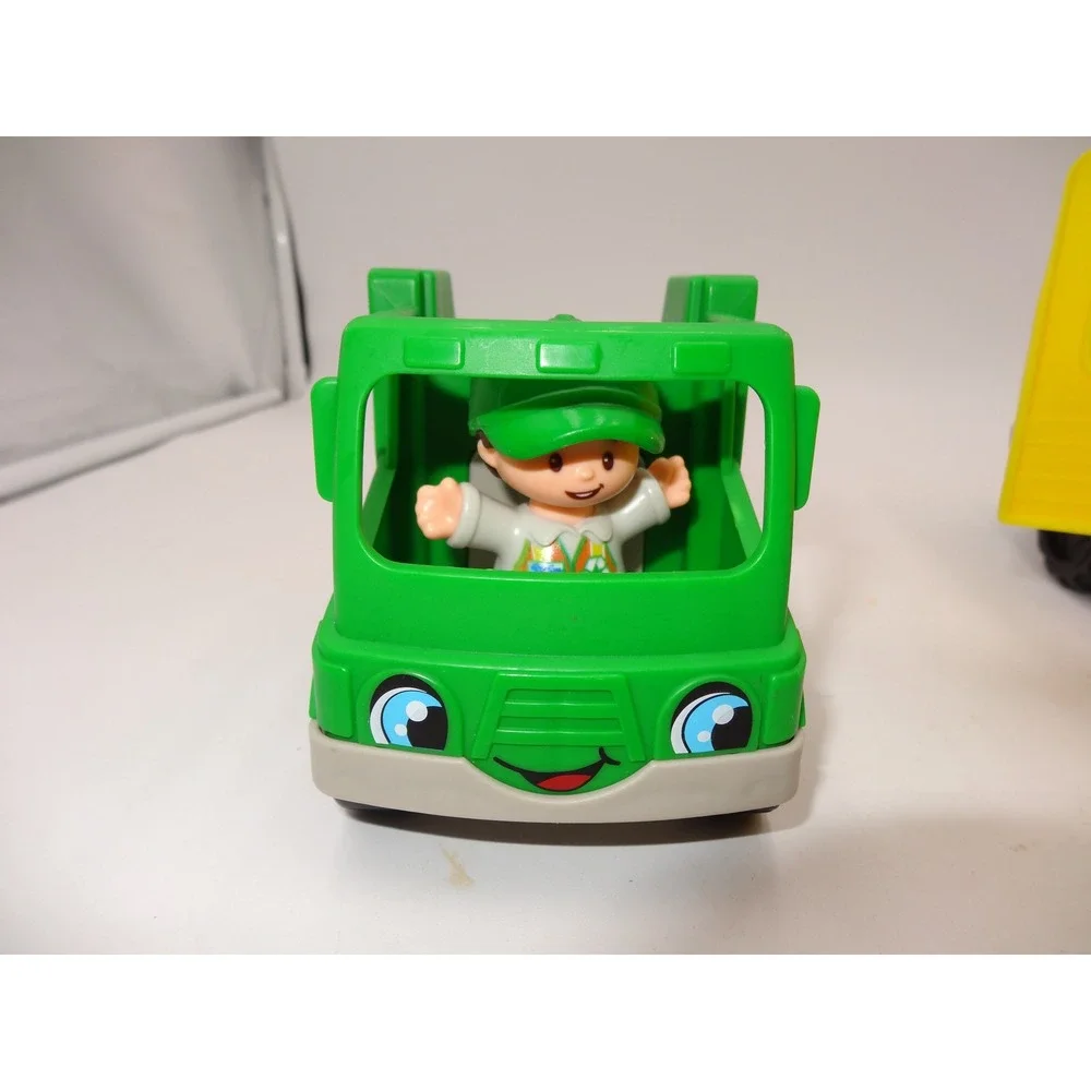 Fisher Price Little People Sit with Me School Bus and Recycling Truck Set